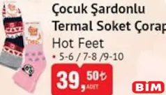 HOT FEET ÇOCUK ŞARDONLU TERMAL SOKET ÇORAP